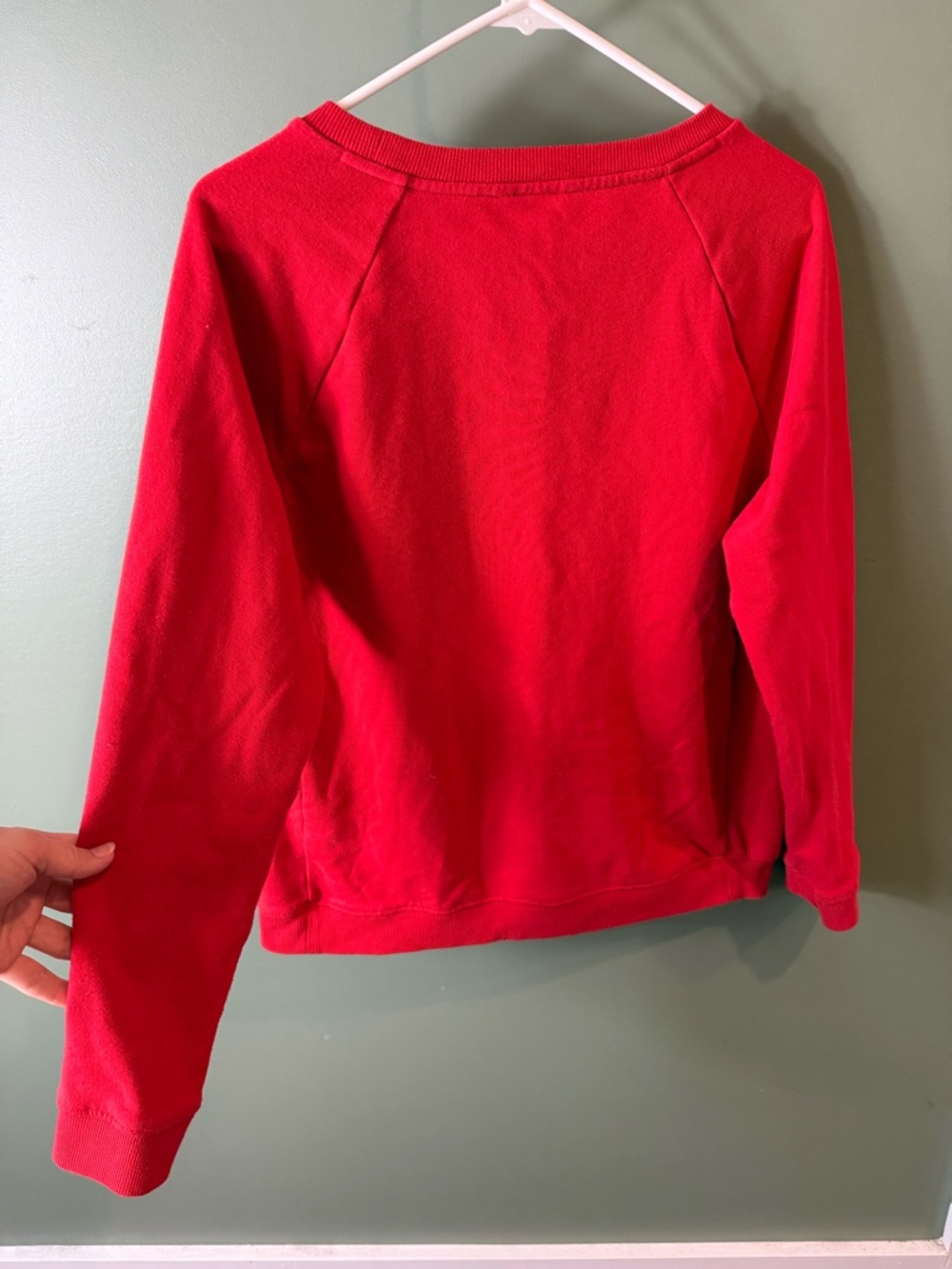 Red Colorblock Sweatshirt - Picture 8 of 10